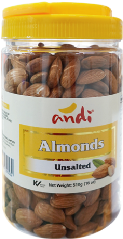 Almonds Unsalted 510g (18 oz)