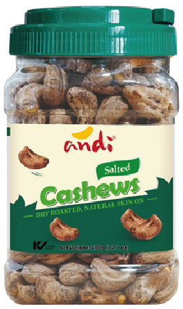 Cashews Skin On Salted 400g (14 oz)