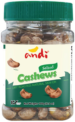 Cashews Skin On Salted 180g (6.3 oz)